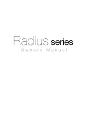 Monitor Audio Radius Série Manuel Du Propriétaire