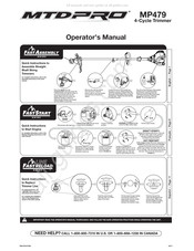 MTD Pro MP479 Manuel De L'utilisateur