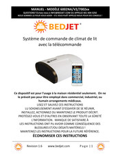 BedJet 6002NA/V2/7002 Serie Manuel