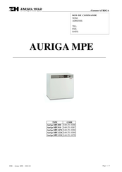 Zaegel-Held AURIGA MPE Serie Mode D'emploi