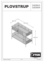 Jysk PLOVSTRUP 3103912 Instructions De Montage