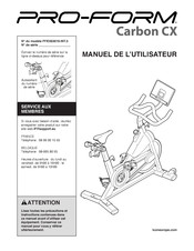 Pro-Form Carbon CX Manuel De L'utilisateur
