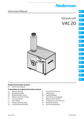 Nederman VAC 20 Manuel D'instructions