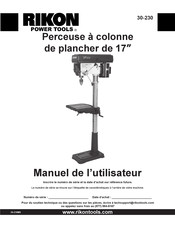 Rikon Power Tools 30-230 Manuel De L'utilisateur