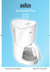 Braun Aromaster Plus KF 410 Mode D'emploi