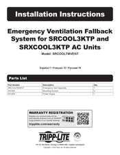 Tripp-Lite SRCOOLTMVENT Instructions D'installation