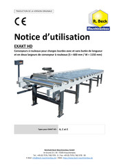 R. Beck Maschinenbau EXAKT HD C Notice D'utilisation