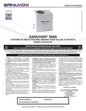 Sanuvox SANUVAIR S600 Manuel D'instructions