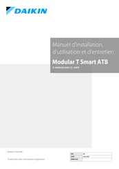 Daikin Modular T Smart ABT Manuel D'installation, D'utilisation Et D'entretien
