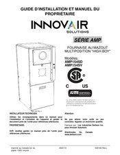 innovair AMP154SV Guide D'installation Et Manuel Du Propriétaire