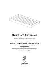 Ehrenkind HBT-BK-200X90-W Instructions De Montage