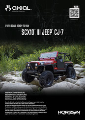 Horizon Hobby Axial SCX10 III JEEP CJ-7 Manuel D'utilisation