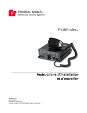 Federal Signal Pathfinder Instructions D'installation Et D'entretien