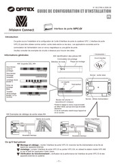 Optex IVPC-DI Guide De Configuration Et D'installation