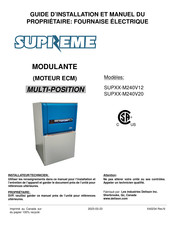 SUPREME SUPXX-M240V12 Guide D'installation Et Manuel Du Propriétaire