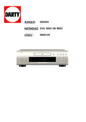 Denon DVD-3800 Mode D'emploi