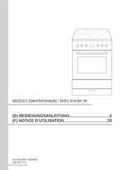 Amica 6022CE3.334HiTbPrDHb Notice D'utilisation