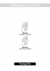Hansgrohe Mondial 15405 Serie Instructions D'installation - Garantie