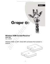 Grape 220030 Mode D'emploi