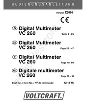 VOLTCRAFT VC 260 Mode D'emploi
