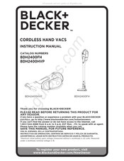 Black & Decker BDH2400HVP Manuel D'instructions