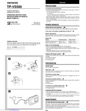 Aiwa TP-VS500 Mode D'emploi