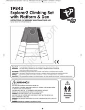 TP active fun Explorer2 Climbing Set with Platform & Den Instructions De Montage