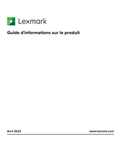 Lexmark XS955 Guide D'information