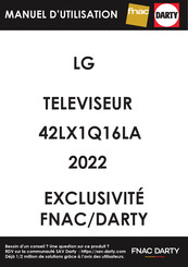 LG 42LX1Q16LA Guide De L'utilisateur