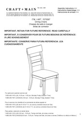 CRAFT+MAIN 1570097 Instructions D'assemblage