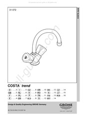 Grohe COSTA trend 31 072 Manuel D'installation