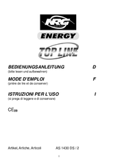 NRG ENERGY AS1430 DS/2 Mode D'emploi