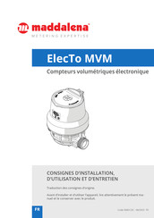 Maddalena ElecTo MVM Consignes D'installation, D'utilisation Et D'entretien