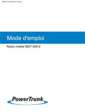 PowerTrunk MDT-500-2 Mode D'emploi