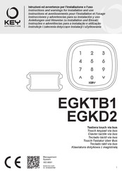 Key Automation EGKD2 Instructions Et Avertissements Pour L'installation Et L'usage