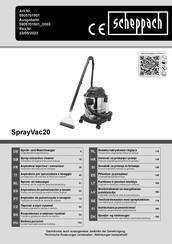 Scheppach SprayVac20 Traduction Des Instructions D'origine