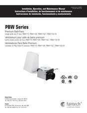 SystemAir Fantech PBW110 Instructions D'installation, De Fonctionnement Et De Maintenance