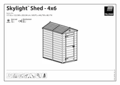 Palram Skylight Shed - 4x6 Instructions De Montage