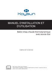 Kaysun COMPAK KHP 15/190 ACS2 Manuel D'installation Et D'utilisation