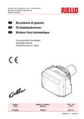 Riello 367 T1 Manuel D'entretien