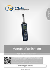 PCE Instruments PCE-555 Manuel D'utilisation