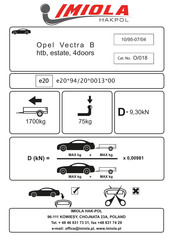 Imiola HAK-POL O/018 Instructions De Montage