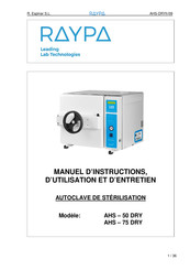 Raypa AHS-50-DRY Manuel D'instructions