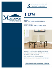 Monarch Specialties I 1376 Instructions D'assemblage