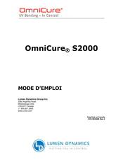 Lumen Dynamics Group OmniCure S2000 Mode D'emploi