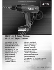 AEG SB2E 18 T Super Torque Instructions D'utilisation