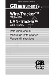 Gardner Bender GB Intsruments LAN-Tracker GET-4220K Manuel D'instructions