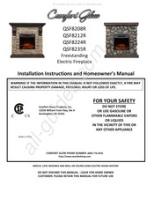 Comfort Glow QSF8212R Instructions D'installation Et Manuel Du Propriétaire