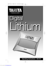 Tanita HD-372 Mode D'emploi