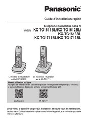 Panasonic KX-TG1611BL Guide D'installation Rapide